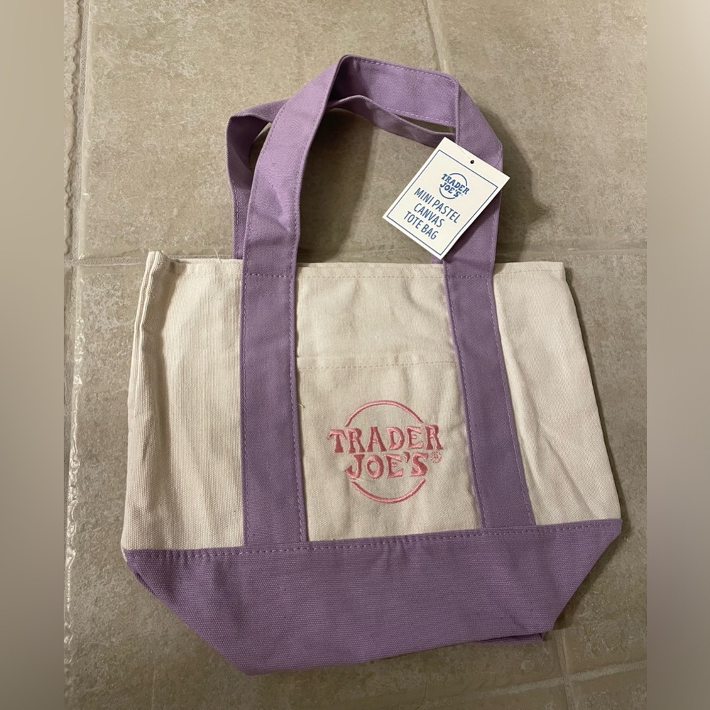 Trader Joe’s Mini Pastel Canvas Tote Bag
